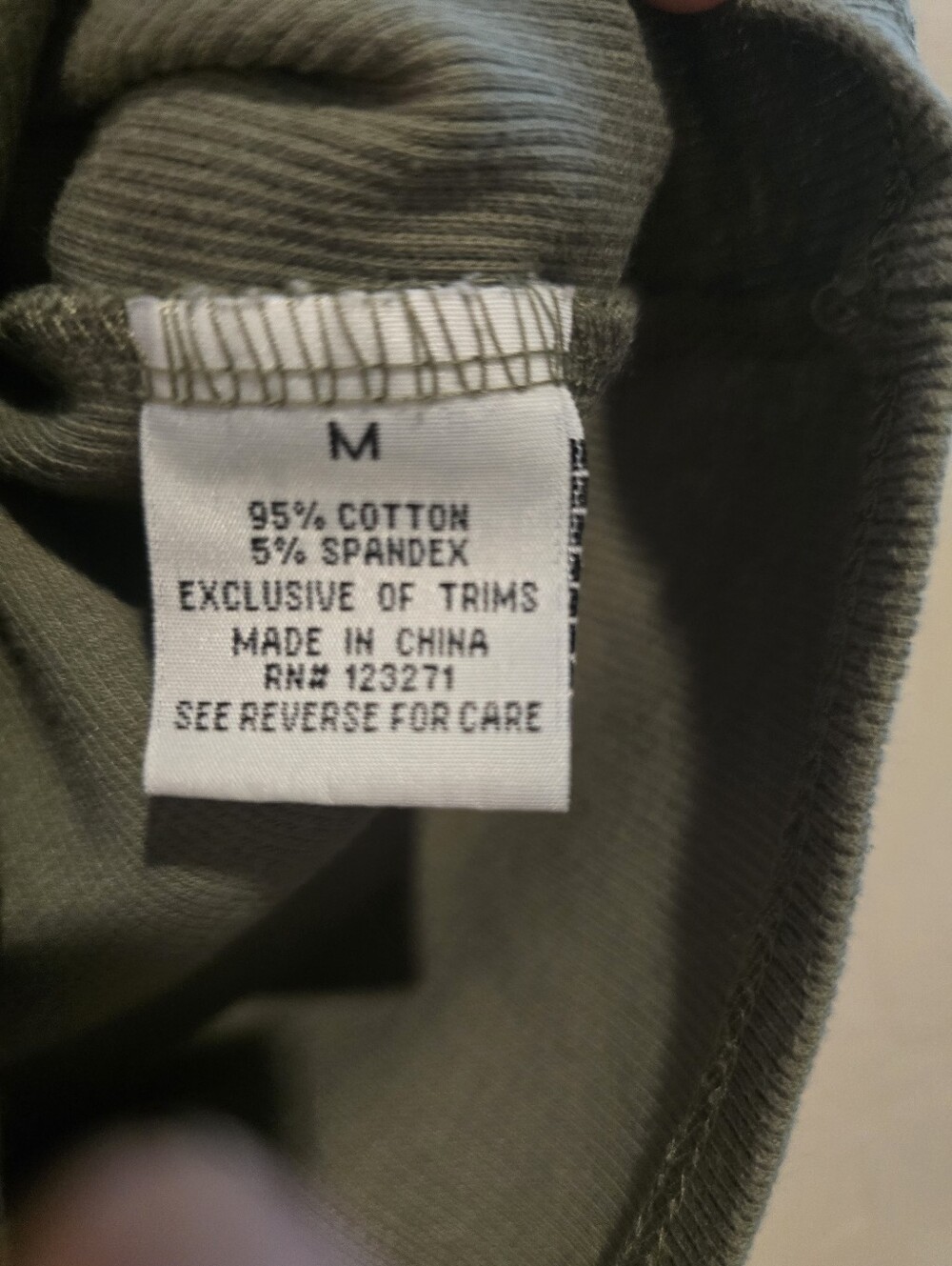 Olive Green Star Tee with White Trim - Picture 6 of 6